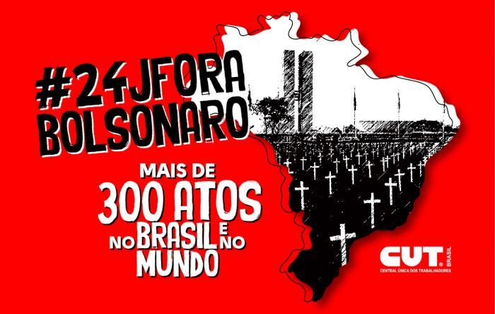 #24J: Já tem 300 atos ‘Fora, Bolsonaro’ confirmados. Confira a lista