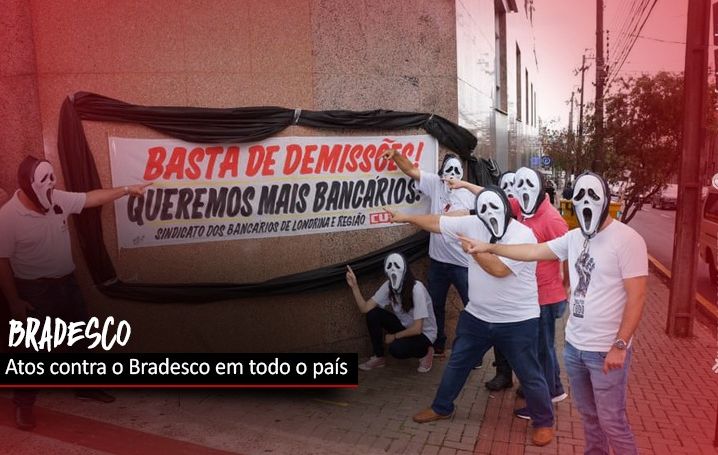 Atos contra demissões no Bradesco se espalham pelo país