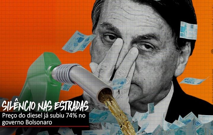 Aumento do diesel chega a 74% no governo Bolsonaro