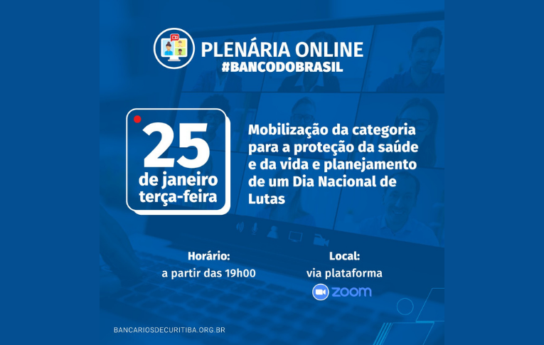 Bancários do BB realizam plenária estadual online