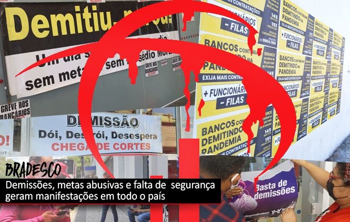 Bancários protestam contra demissões no Bradesco