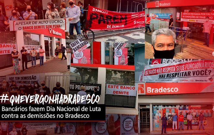 Bancários se mobilizam contra demissões no Bradesco