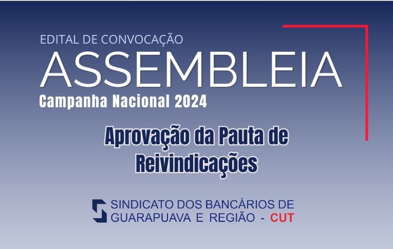 Campanha Nacional 2024: Sindicato de Guarapuava convoca Plenária e Assembleia para discussão da Pauta de Reivindicações