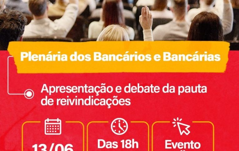 Categoria bancária poderá tirar dúvidas em plenária a ser realizada nesta quinta-feira (13)