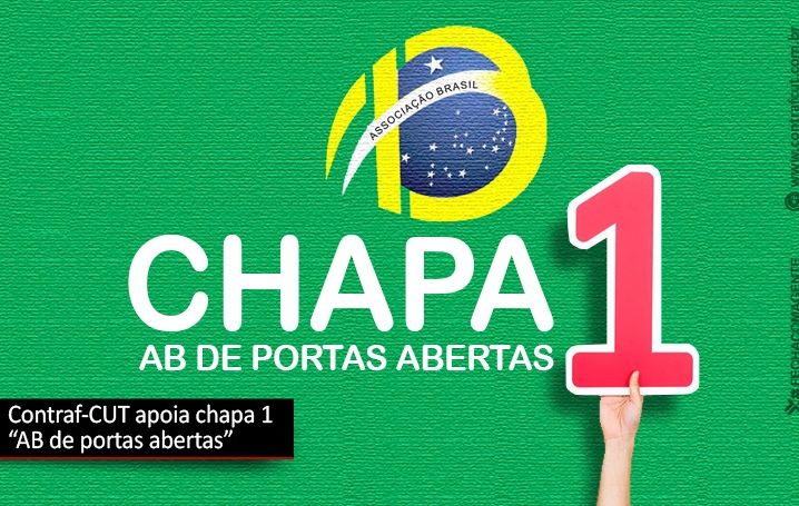 Contraf-CUT apoia Chapa 1 para as eleições da AB