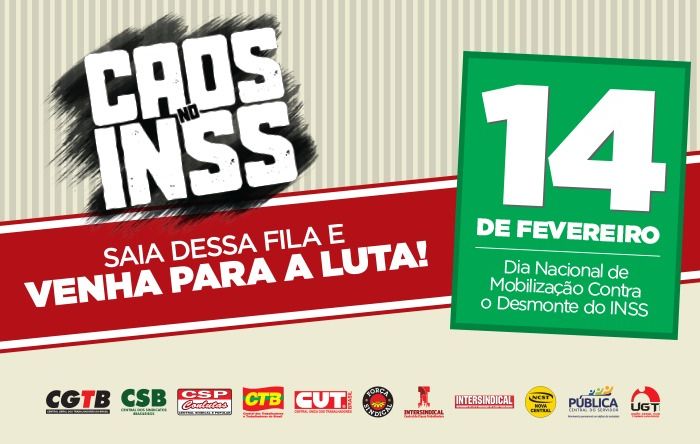 CUT e centrais farão protestos nesta sexta (14), para denunciar a destruição do INSS