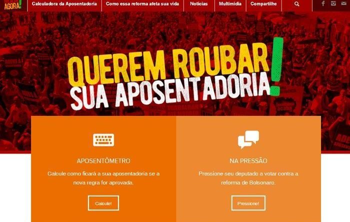 CUT lança site ‘Reaja Agora’ contra a reforma da Previdência de Bolsonaro