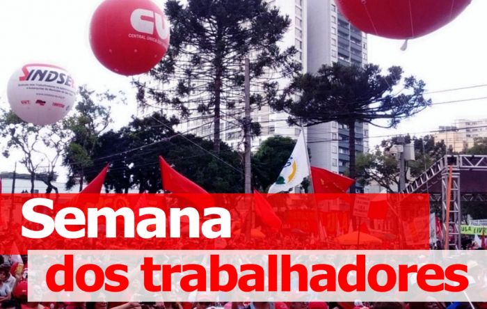 CUT organiza “Semana do Trabalhador” de 26 de abril a 1° de maio