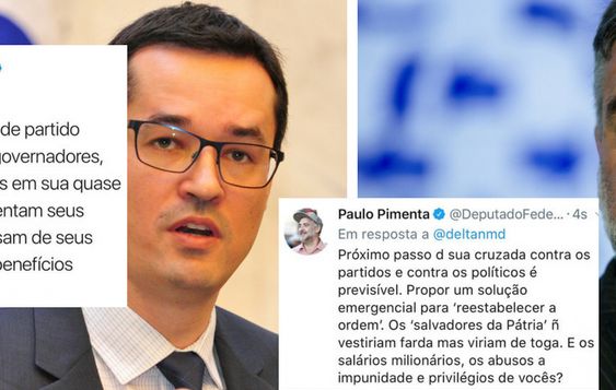 Dallagnol ataca toda classe política e leva troco de Pimenta