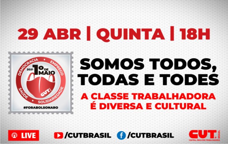 Diversidade é o tema da live da Semana do Trabalhador da CUT desta quinta-feira