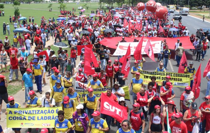 Em Brasília, trabalhadores deram o recado: vai ter luta contra privatizações!