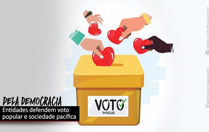 Entidades realizam ato em defesa das eleições e contra a violência