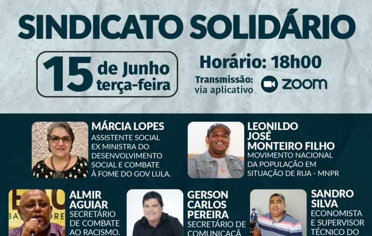 Fetec e sindicatos promovem a live “Sindicato Solidário”