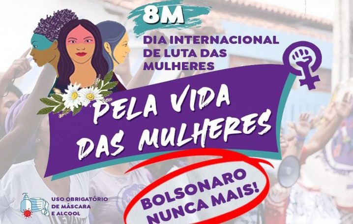 Fim da violência contra a mulher será a bandeira principal do 8 de março