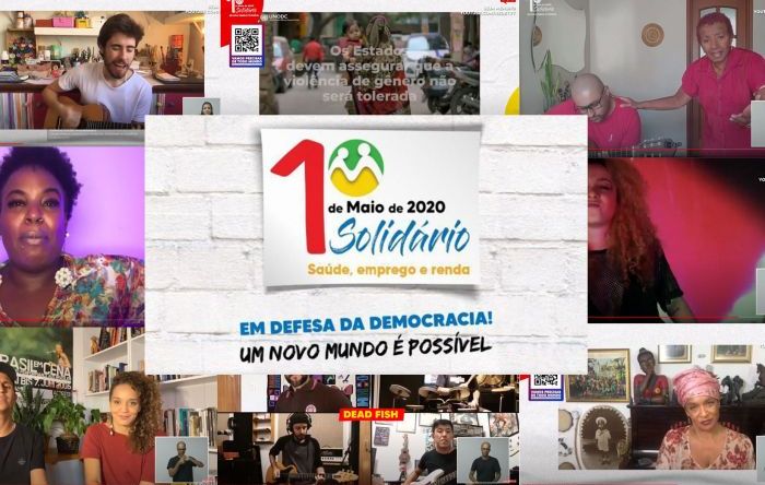  “Fora, Bolsonaro” dominou o 1º de Maio Solidário, pela democracia e pelos direitos