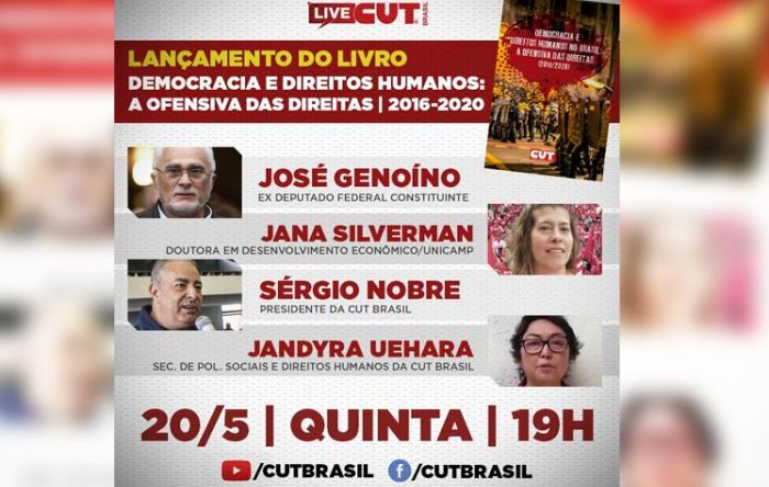 Live da CUT debate nesta quinta democracia e ofensivas da direita