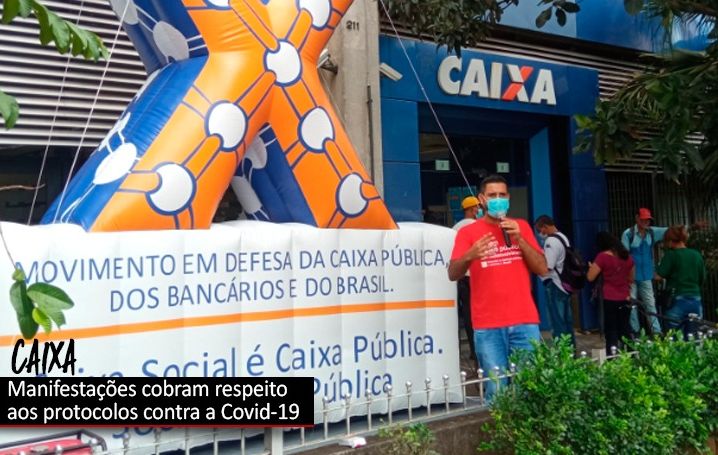 Manifestações denunciam descaso da Caixa com saúde dos empregados