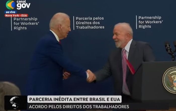 Não há democracia sem sindicato forte, diz Lula em encontro com Biden