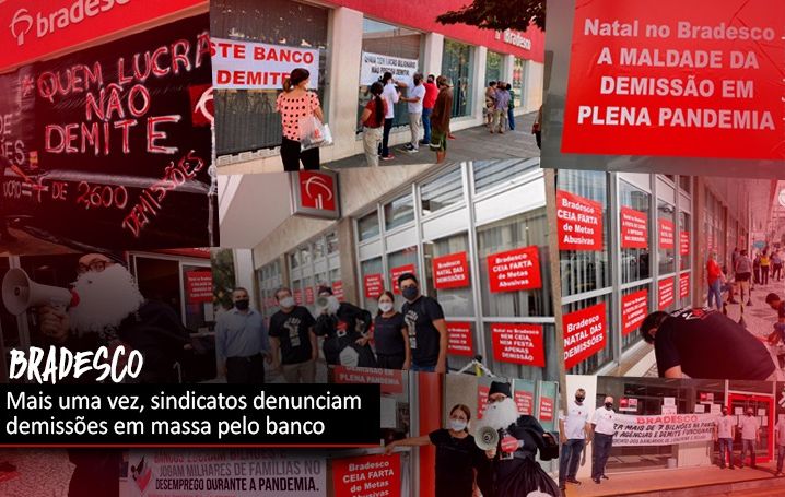 Novas manifestações denunciam demissões em massa pelo Bradesco