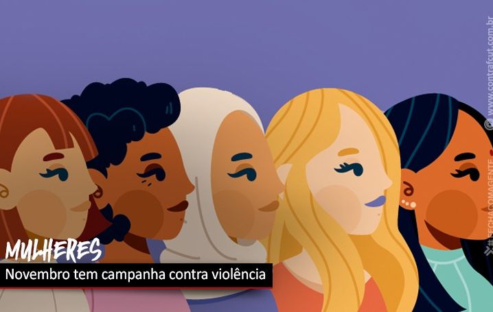 Novembro tem campanha de combate à violência contra a mulher