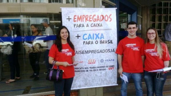 Sindicatos do Pactu participaram da Campanha Nacional por mais bancários na Caixa