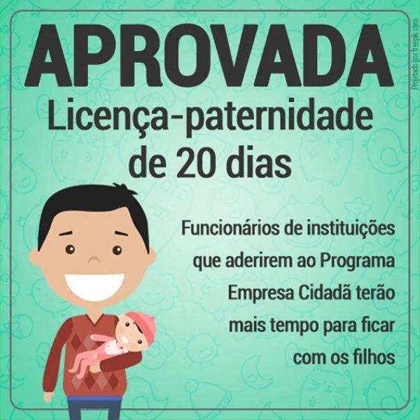 Licença-paternidade de 20 dias só em Janeiro de 2017