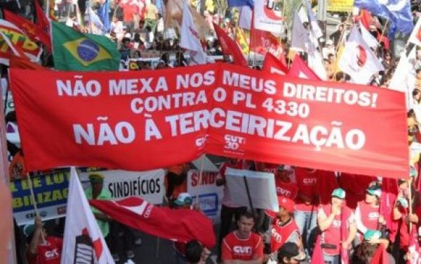 CUT ocupa o Congresso Nacional nesta terça e quarta contra terceirização