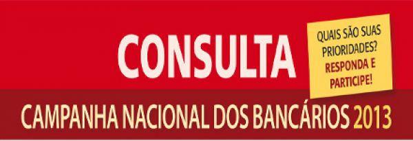 Contraf-CUT divulga consulta da Campanha Nacional dos Bancários 2013