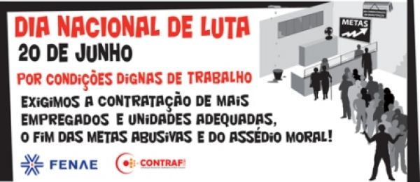 Empregados da Caixa realizam Dia Nacional de Luta nesta quinta