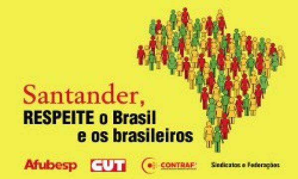 Bancários cobram negociações com Santander para acordo aditivo e PPRS