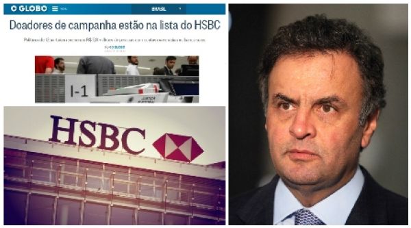 Aécio lidera doações de donos de contas secretas no HSBC da Suíça