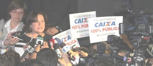 Bancários defendem Caixa 100% pública na posse de Miriam Belchior