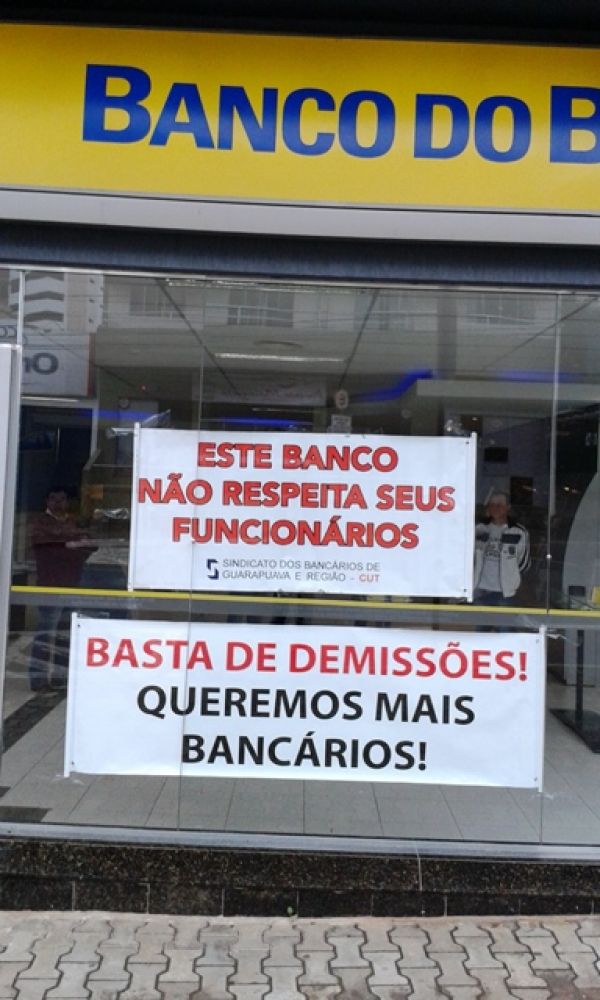 Sindicato dos Bancários de Guarapuava paralisa agência do BB