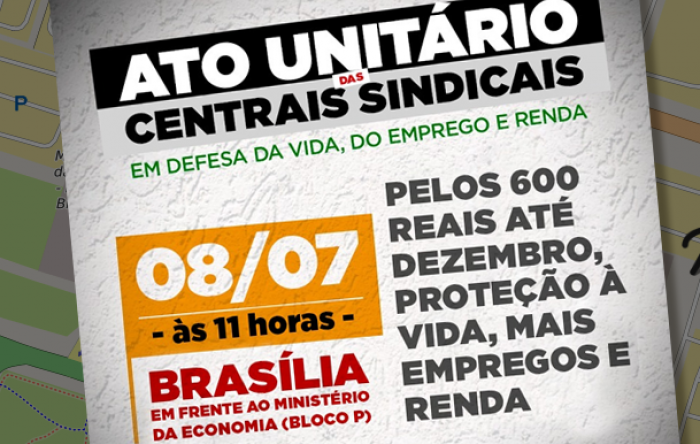 Participe do ato da CUT e centrais sindicais em Brasília sem sair de casa