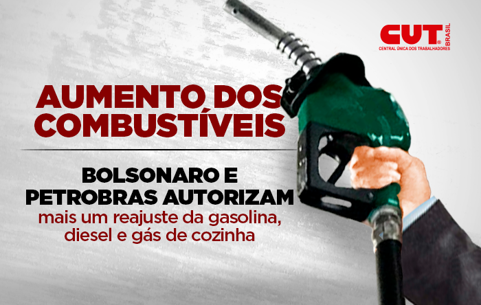 Petrobras aumenta a gasolina em 18,76%, diesel em 24,93% e gás de cozinha em 16,1%