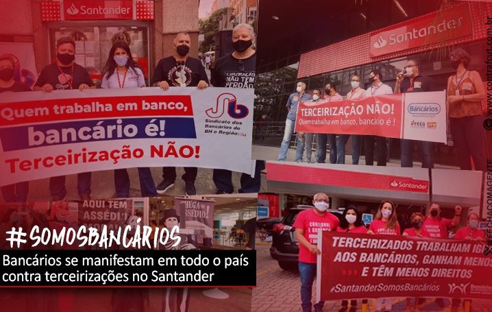 Santander amanhece com paralisações e protestos contra terceirização