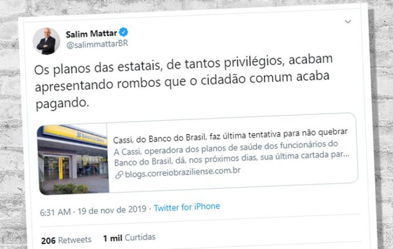 Secretário de Privatização ataca Cassi