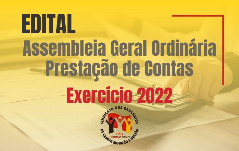 Sindicato de Campo Mourão convoca assembleia para a prestação de contas do ano de 2022