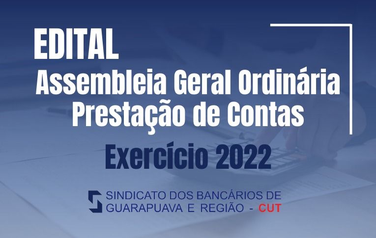 Sindicato de Guarapuava convoca assembleia para a prestação de contas do ano de 2022