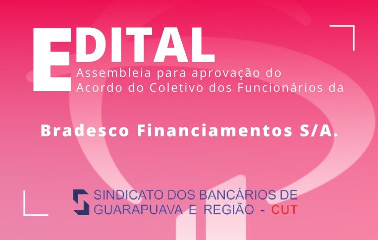 Sindicato de Guarapuava realiza assembleia com bancários da Bradesco Financiamentos S/A