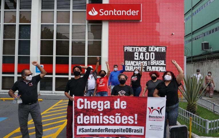 Sindicatos denunciam medidas adotadas pelo banco Santander