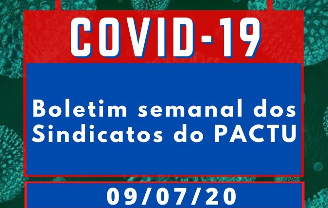 Sindicatos do Pactu publicam Boletim sobre o coronavírus