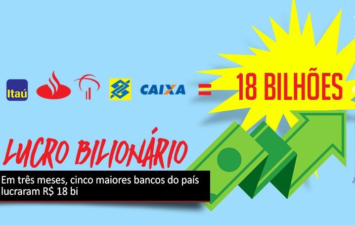 Soma do lucro dos cinco maiores bancos do país chega a R$ 18 bi