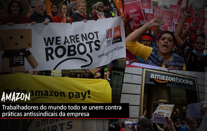 Trabalhadores de todo o mundo se unem contra práticas antissindicais da Amazon