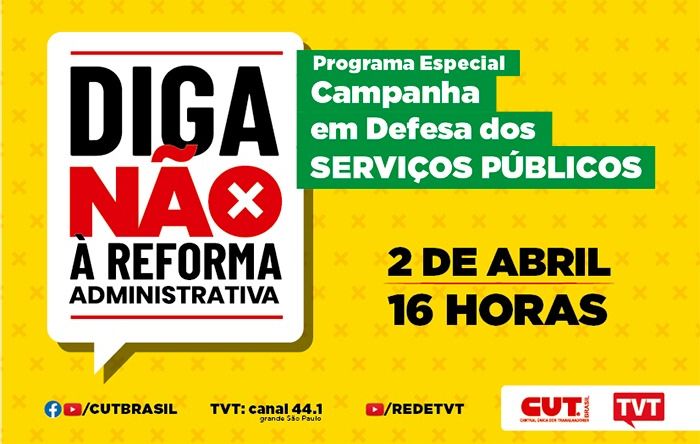 TVT exibe nesta sexta programa sobre campanha da CUT em defesa do serviço público