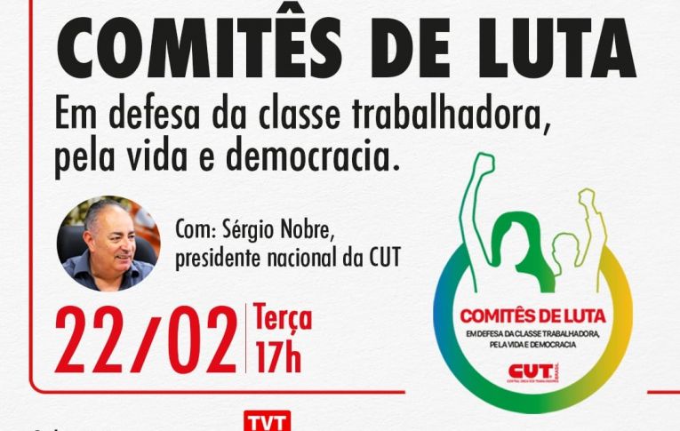 Live de lançamento dos Comitês em defesa da classe trabalhadora será nesta terça