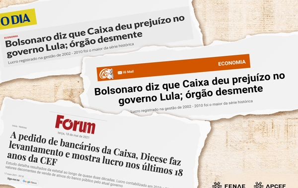 Mídia destaca levantamento sobre lucros da Caixa que desmente Bolsonaro