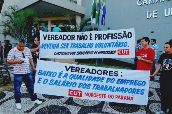 CUT Noroeste contra o aumento do salário dos vereadores de Umuarama