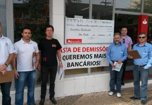 Manifestação no Santander