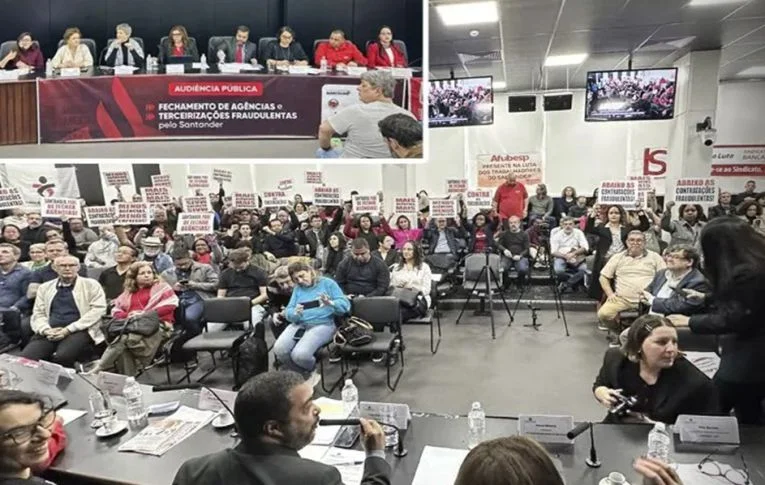 Audiência pública na Alesp denuncia as fraudes trabalhistas cometidas pelo Santander